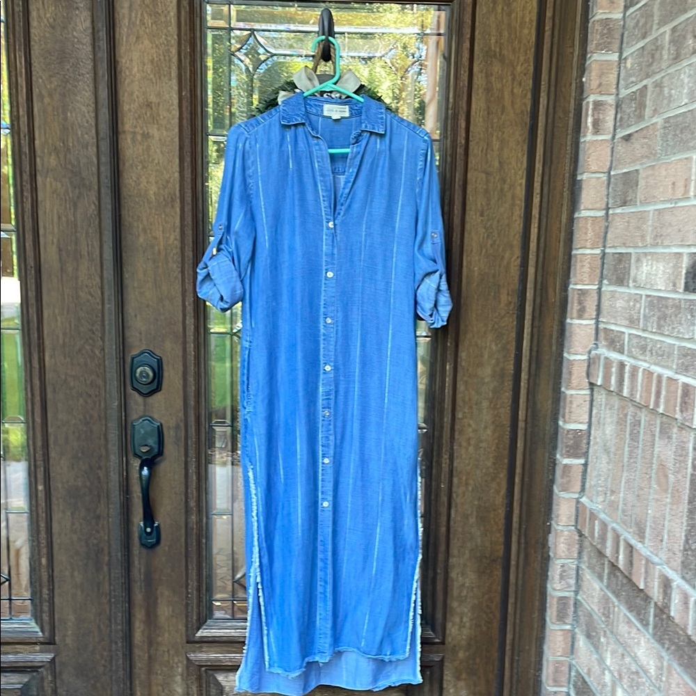 Blue Denim Shirt Dress